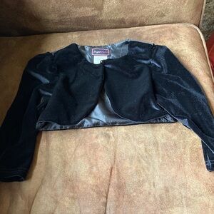 Sugar Plum Black Velvet Bolero